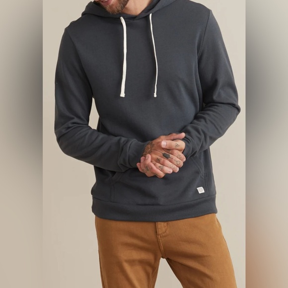 Marine Layer Men’s Charcoal Gray Hoodie kangaroo pocket size large - Picture 2 of 12